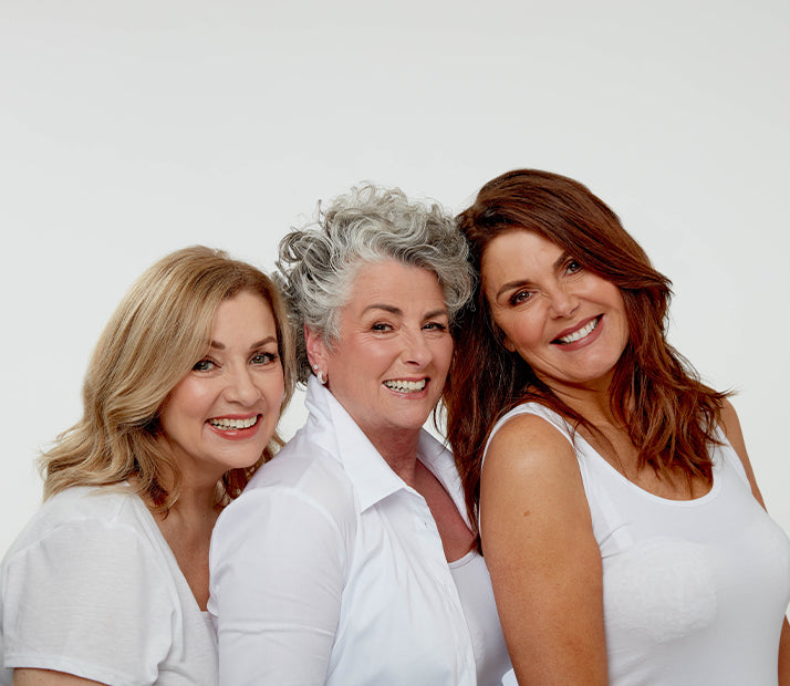 Image of Maxine with two Absoluters who trialled the Absolute Collagen Thickening Shampoo & Conditioner