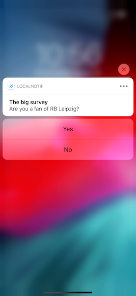 Local Notification with Action buttons and Image — Ionic 5 Capacitor iOS app