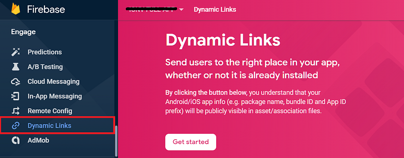 Firebase Dynamic Link